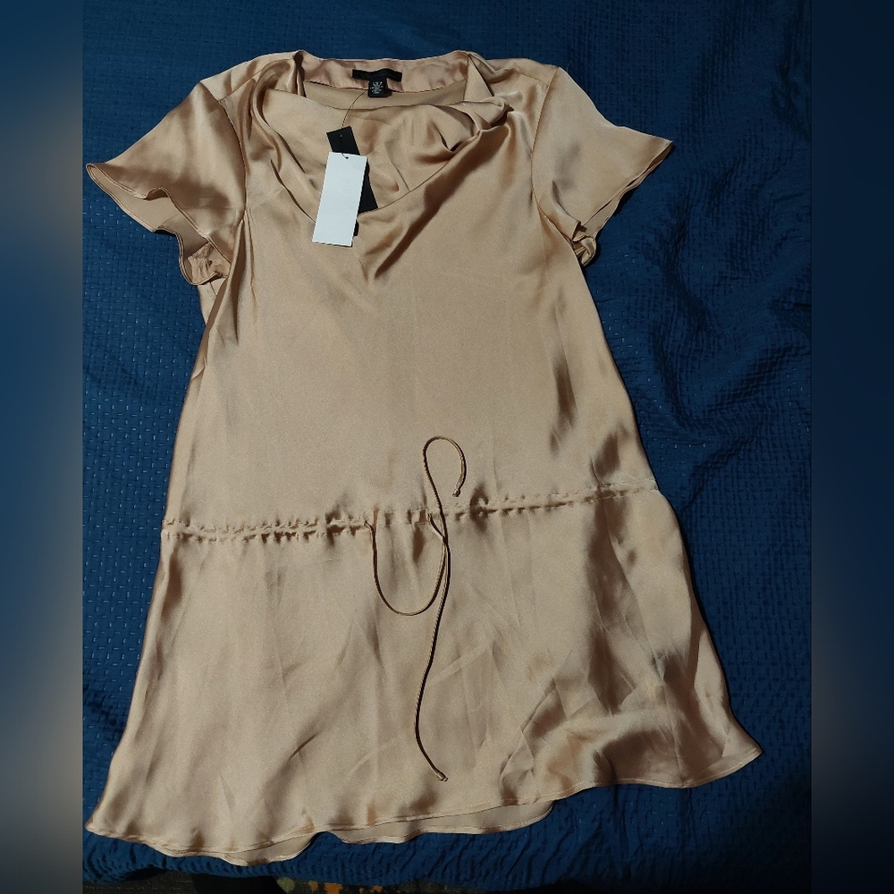 Kenneth Cole Light Tan Satin Dress